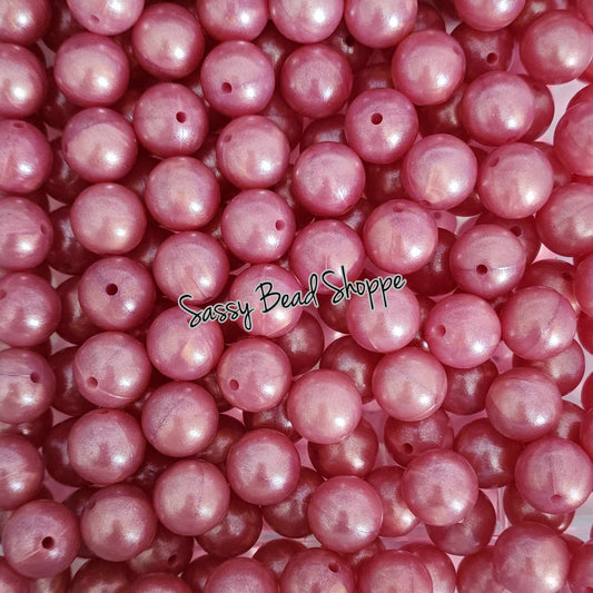 Sassy Bead Shoppe Rose Shimmer Silicone Beads