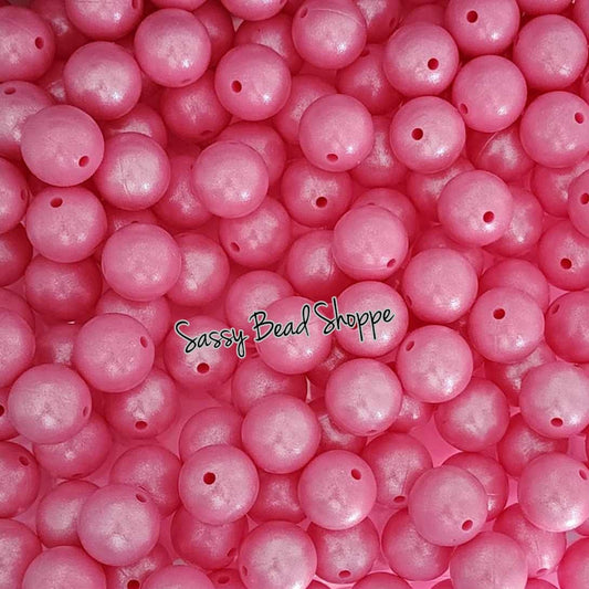 Sassy Bead Shoppe Pink Shimmer Silicone Beads