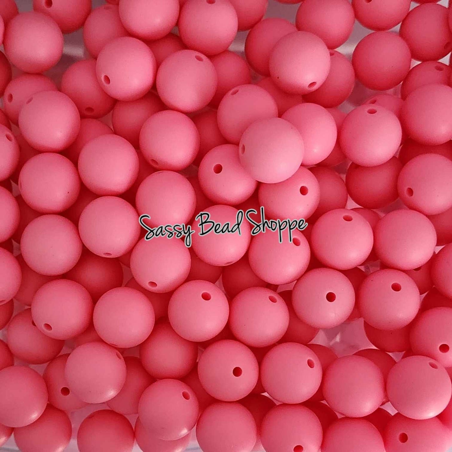 15mm Dark Pink Silicone Beads - Sassy Bead Shoppe