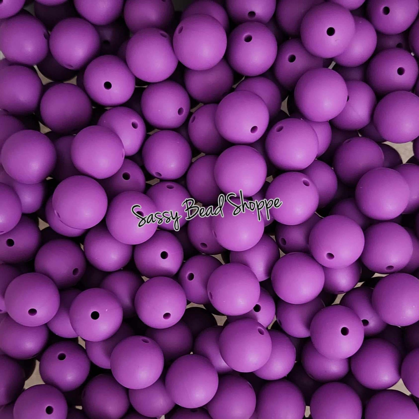 15mm Purple Silicone Beads - Sassy Bead Shoppe