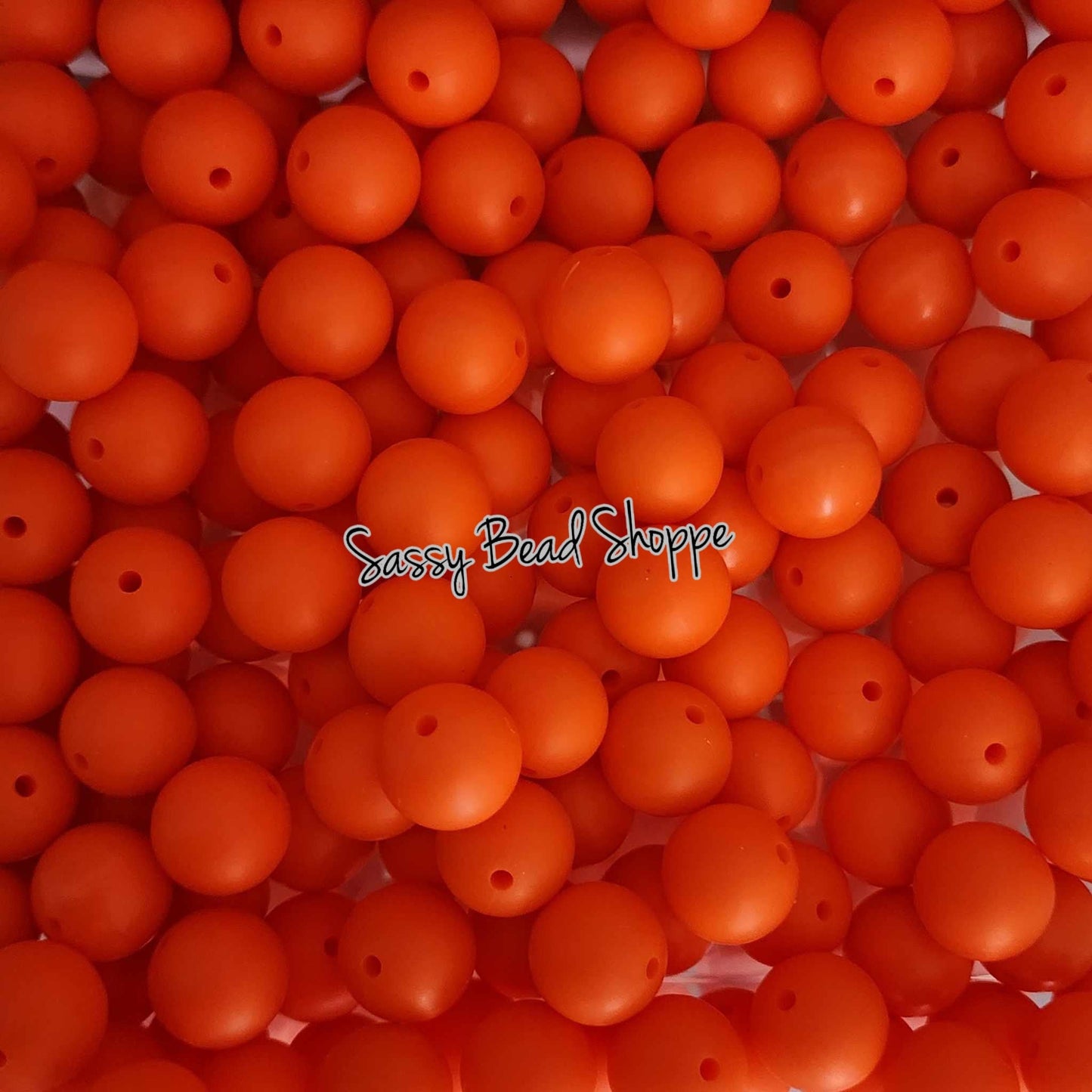 15mm Orange Silicone Beads - Sassy Bead Shoppe