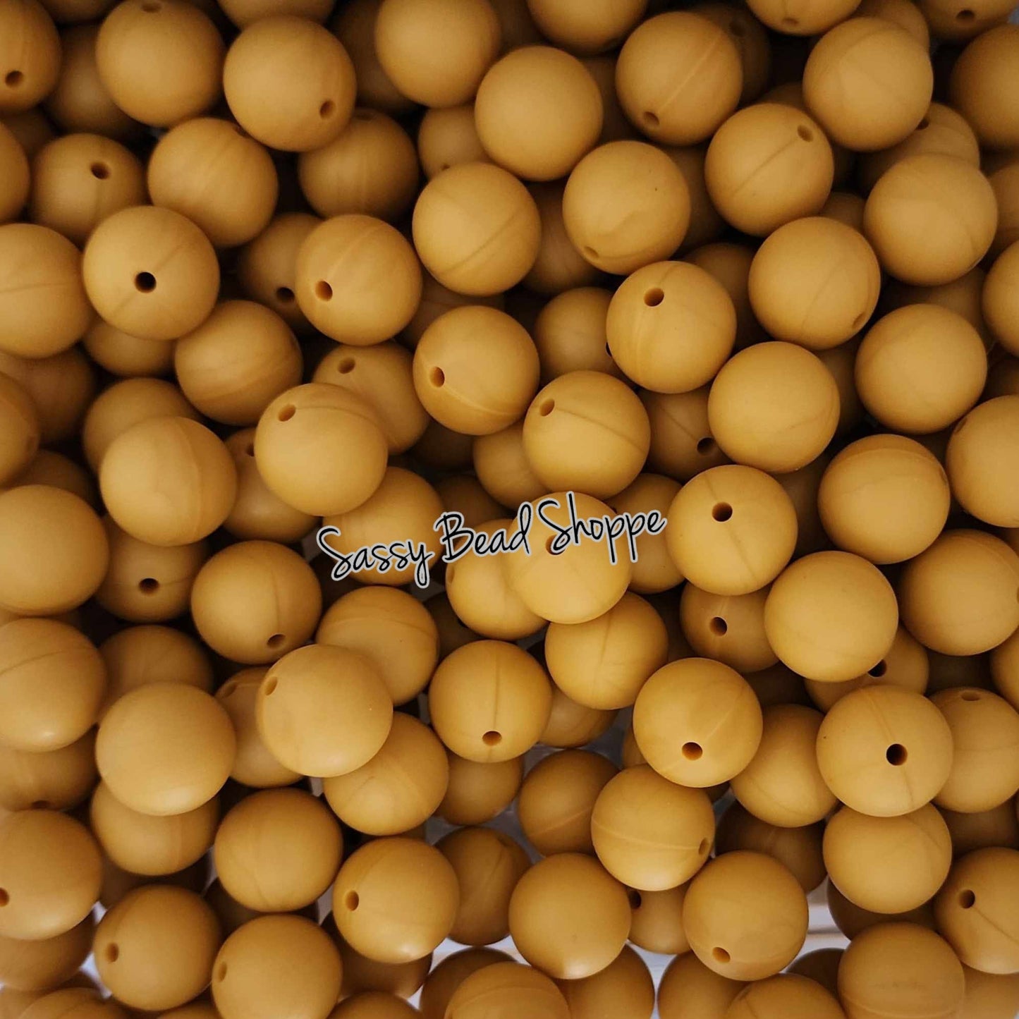 15mm Dark Mustard Silicone Beads - Sassy Bead Shoppe