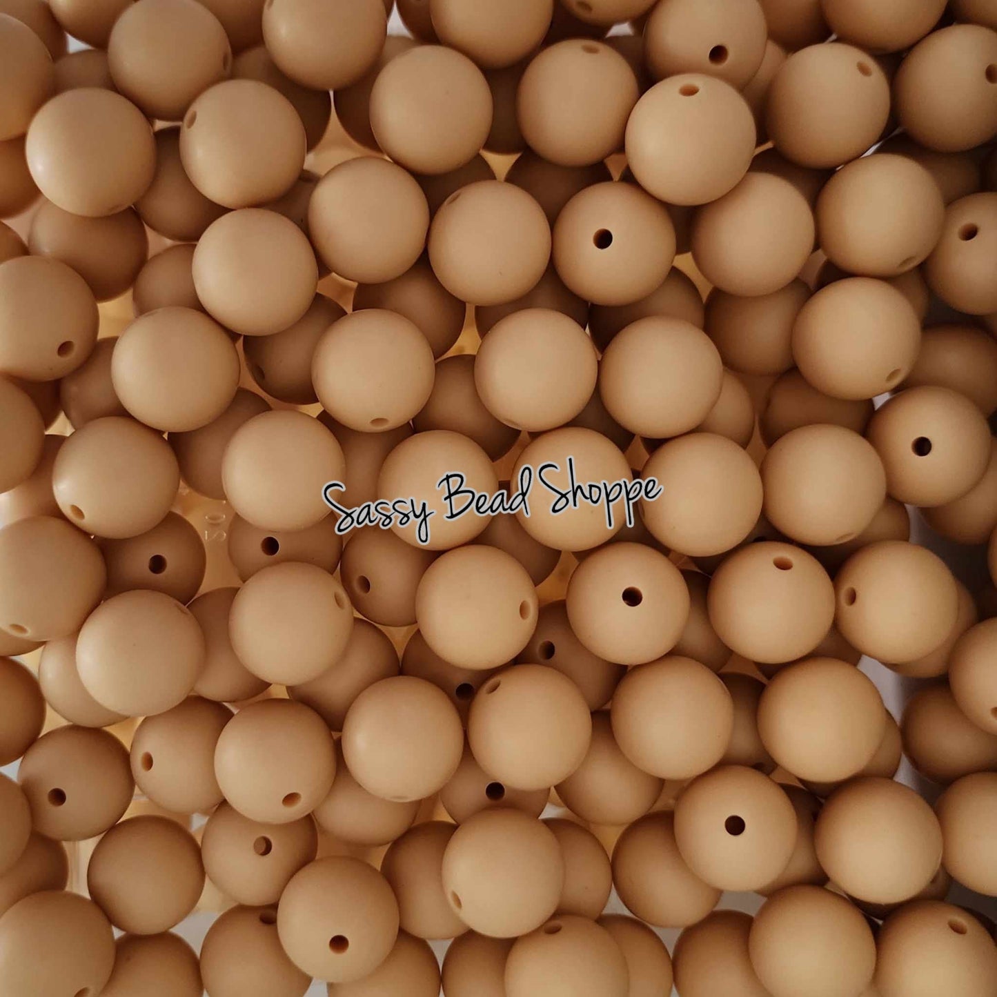 15mm Camel Silicone Beads - Sassy Bead Shoppe