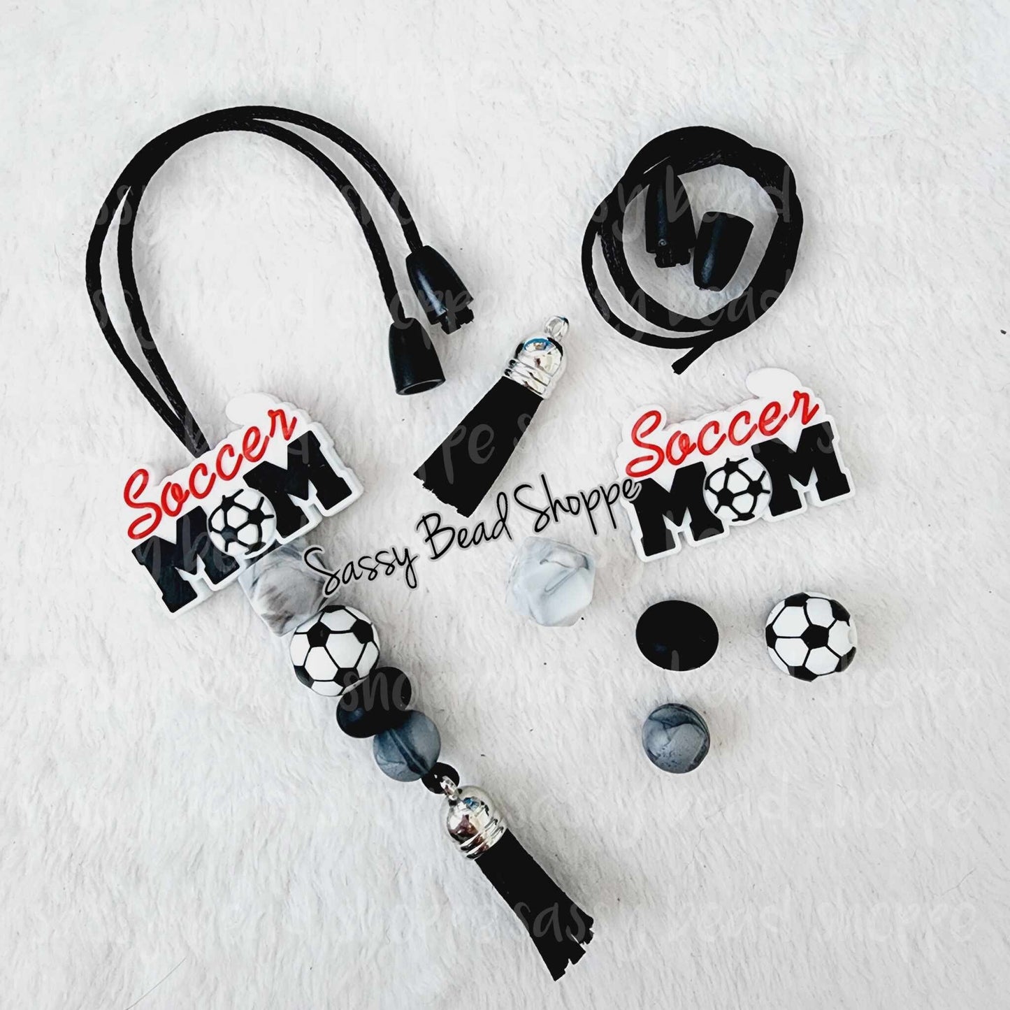 Soccer Sports Mom Car Charm Kit - Sassy Bead Shoppe