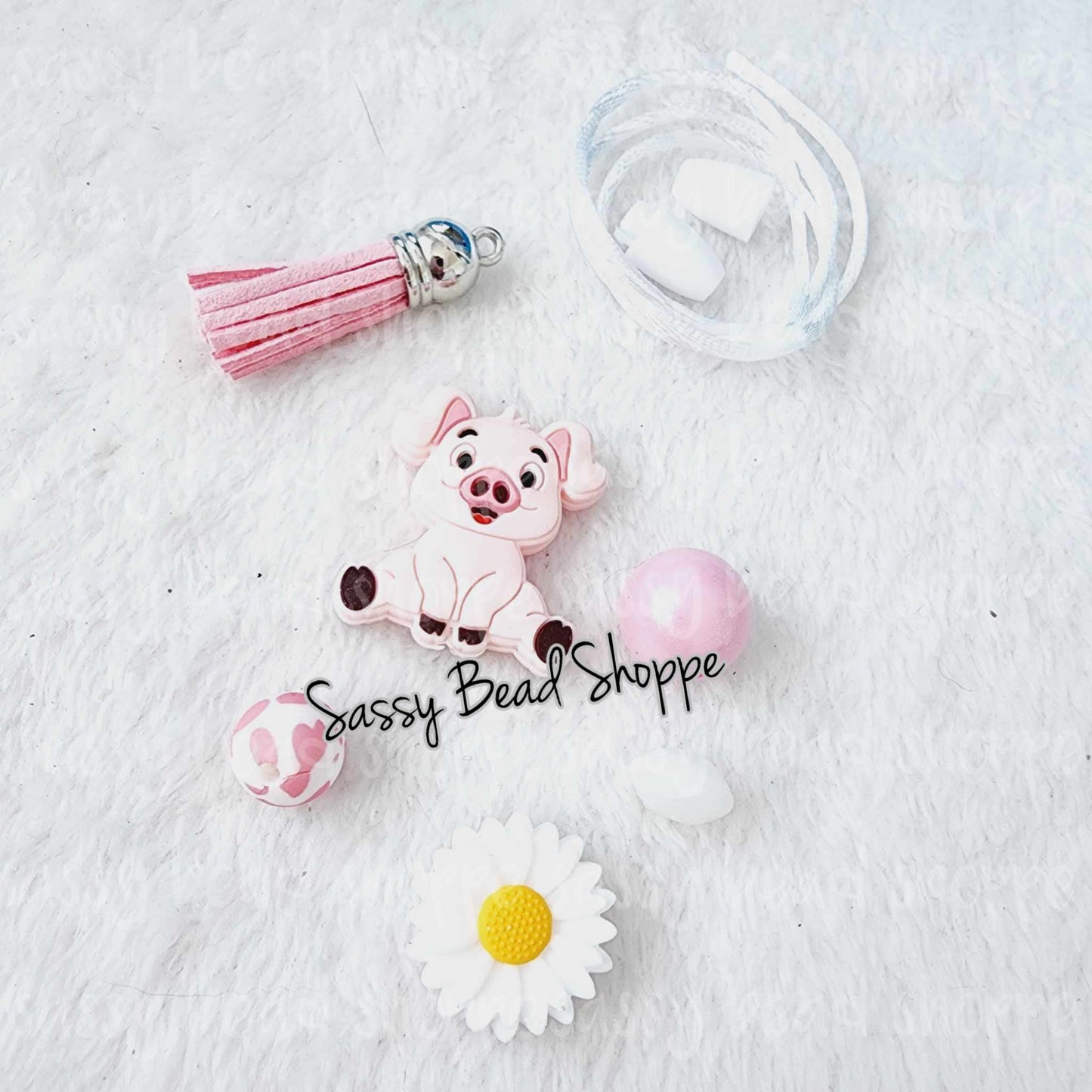 Cute As A Daisy Car Charm Kit - Sassy Bead Shoppe
