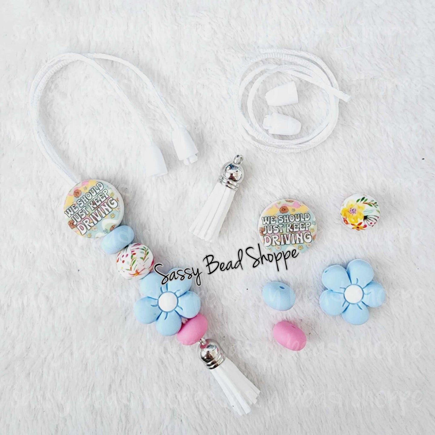 Flower Love Car Charm Kit - Sassy Bead Shoppe