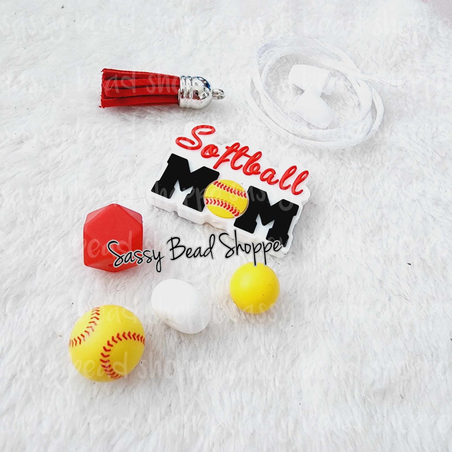 Softball Sports Mom Car Charm Kit - Sassy Bead Shoppe