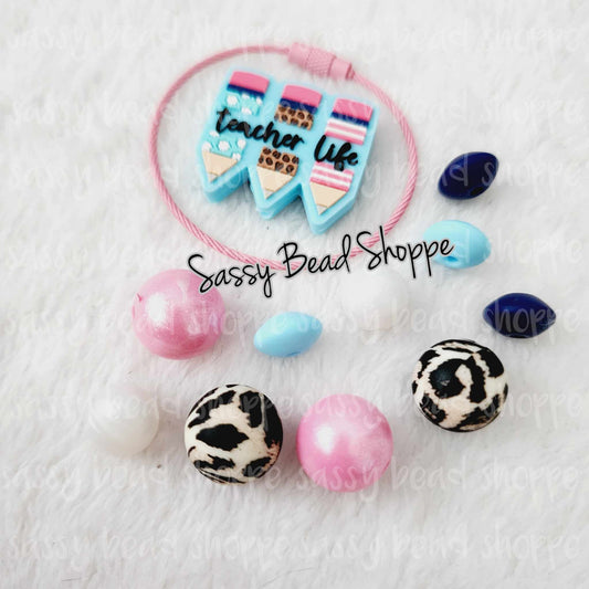 Sassy Bead Shoppe
Thirsty Teacher Tumbler Charm
What you will receive in your kit