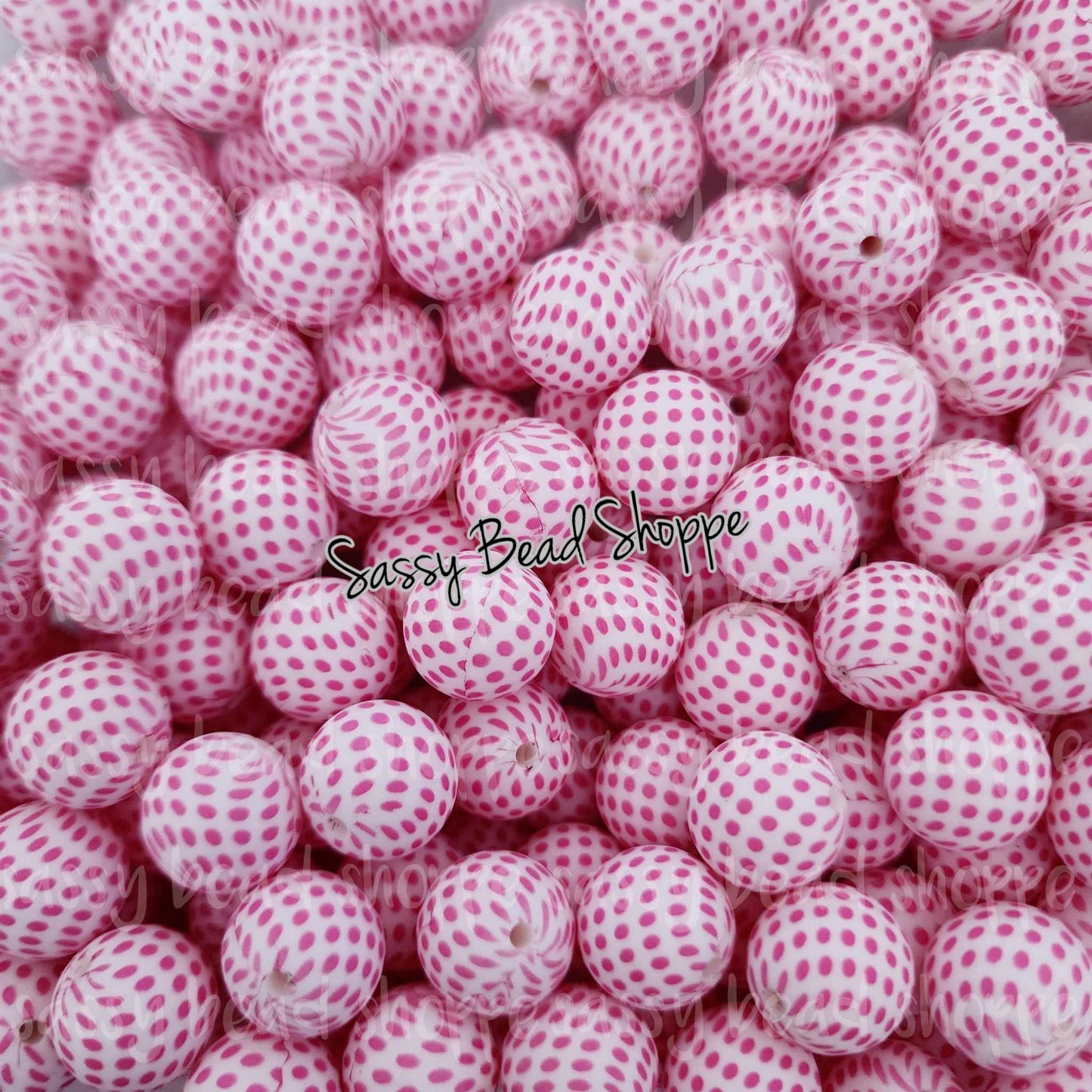 Sassy Bead Shoppe
Little Pink Polka Dot Silicone Beads