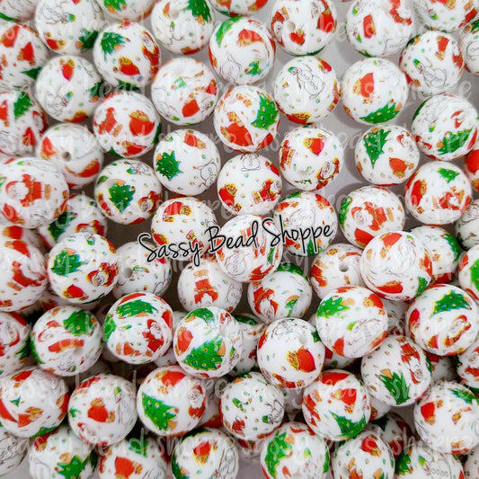 15mm Christmas Silicone Beads - Sassy Bead Shoppe