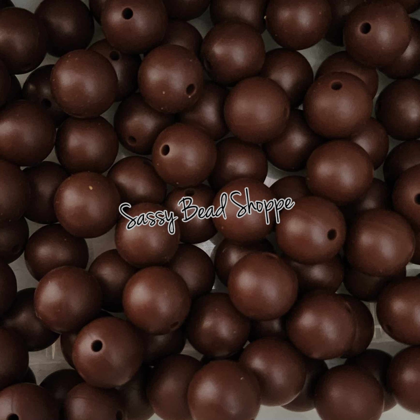 15mm Brown Silicone Beads - Sassy Bead Shoppe