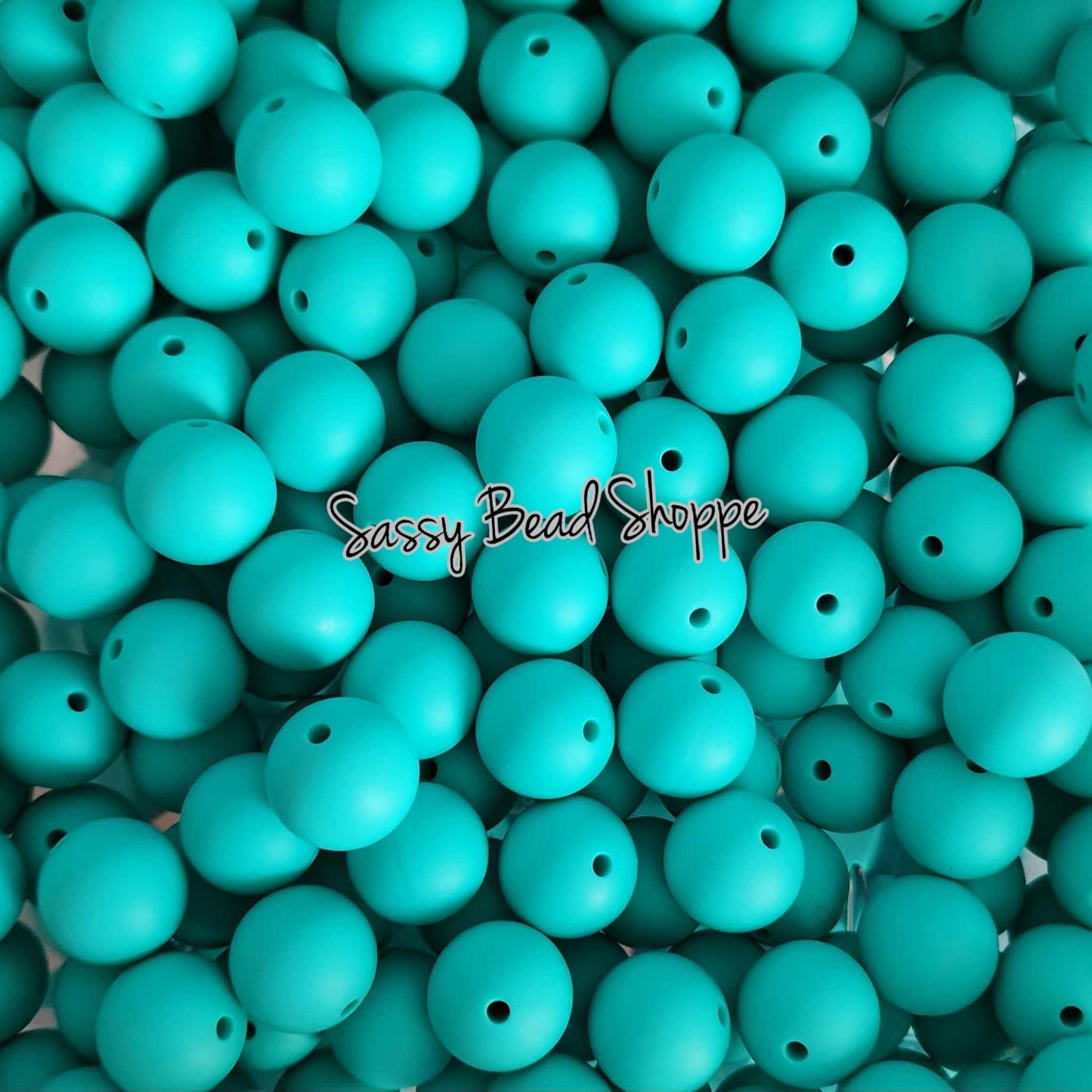 15mm Turquoise Silicone Beads - Sassy Bead Shoppe