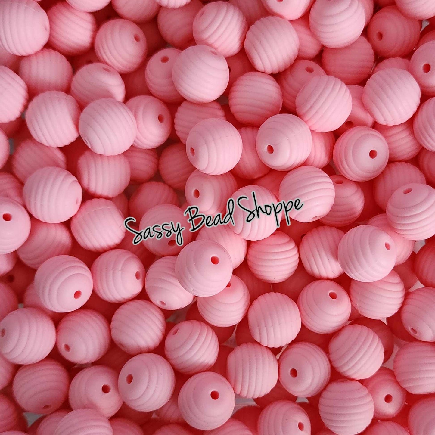 Sassy Bead Shoppe
Candy Pink Stripe Silicone Beads