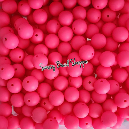 Sassy Bead Shoppe Hot Pink Silicone Beads