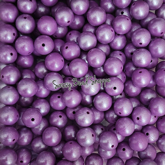 Sassy Bead Shoppe Purple Shimmer Silicone Beads