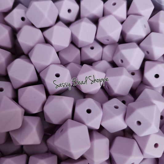 Sassy Bead Shoppe Lilac Hexagon Silicone Beads