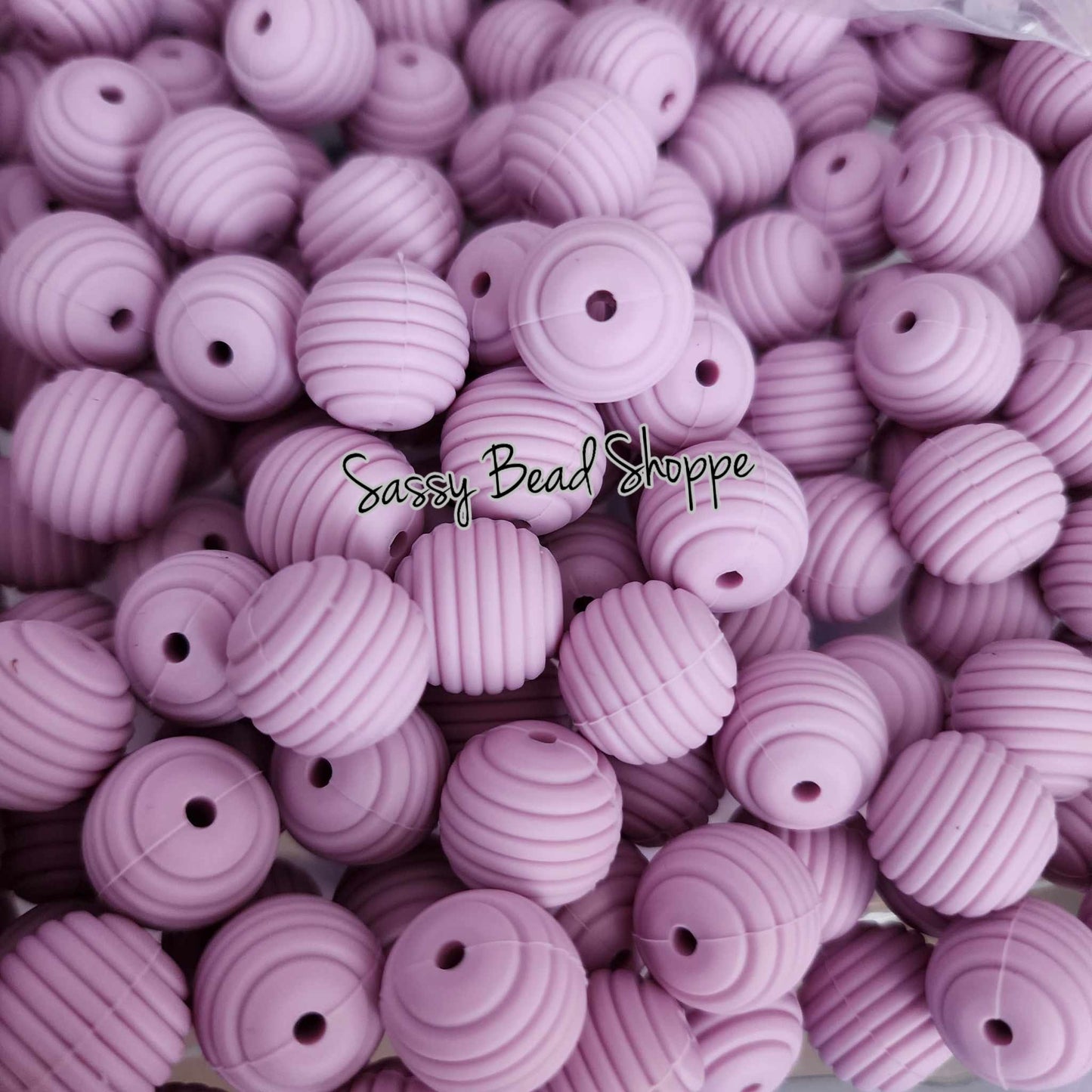Sassy Bead Shoppe
Lilac Stripe Silicone Beads