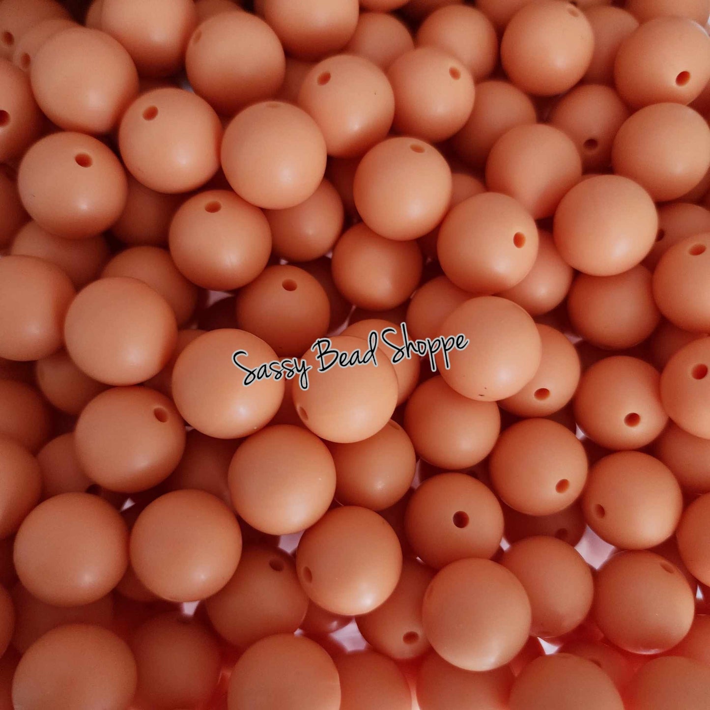 15mm Light Orange Silicone Beads - Sassy Bead Shoppe