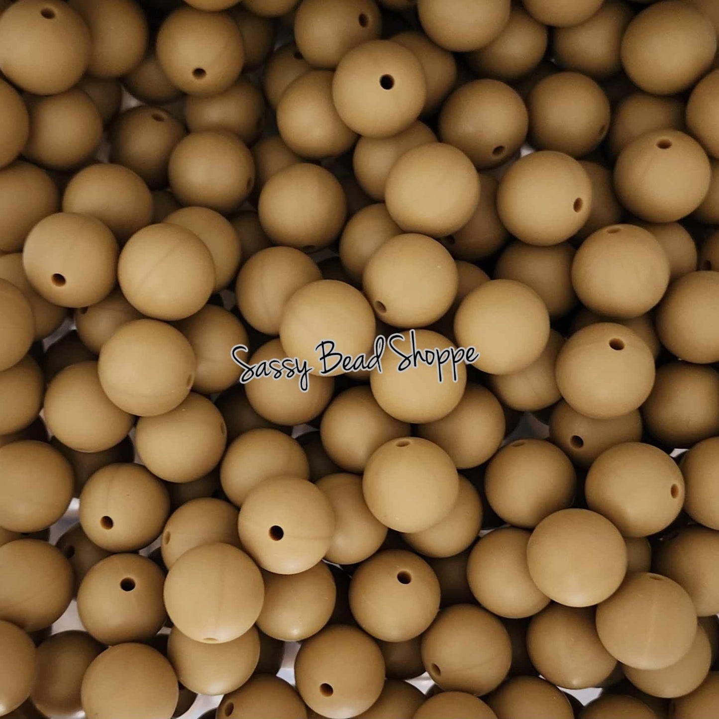 15mm Dark Khaki Silicone Beads - Sassy Bead Shoppe