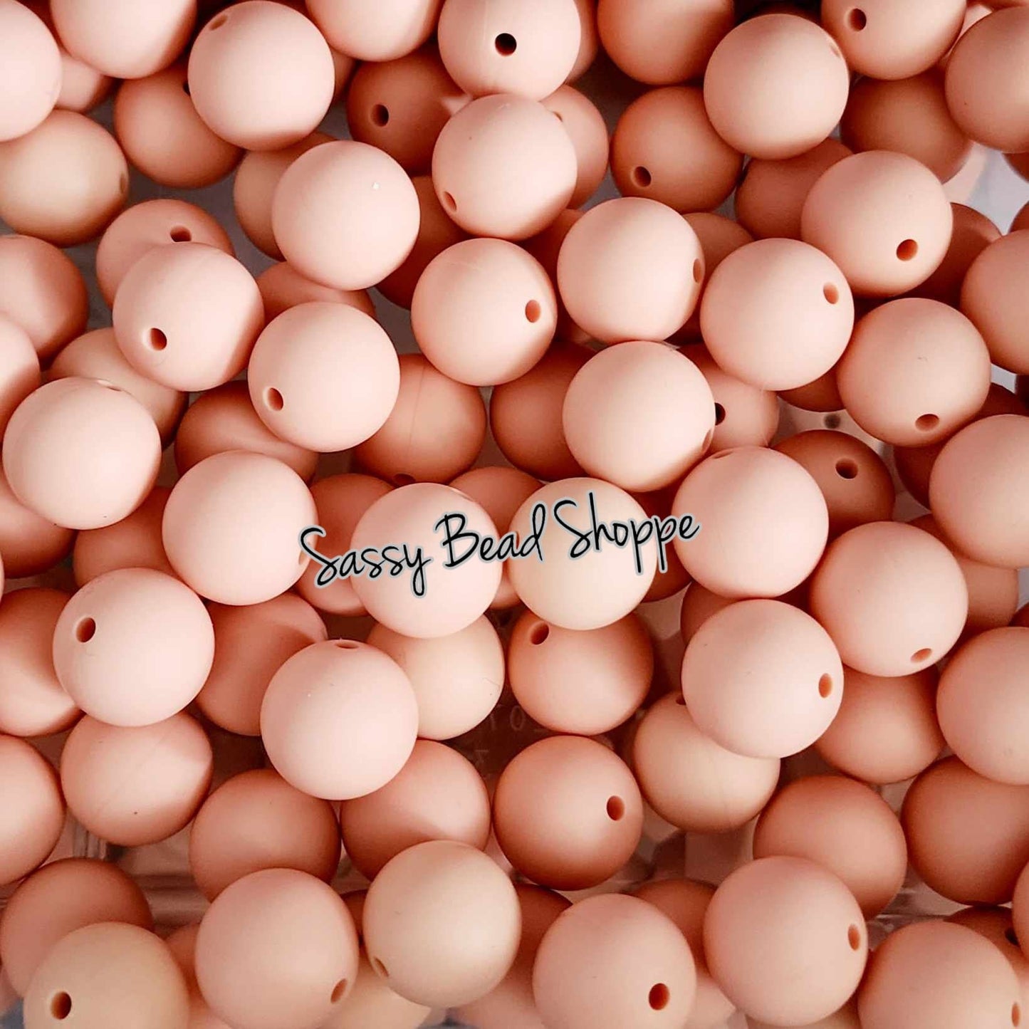 15mm Peach Silicone Beads - Sassy Bead Shoppe