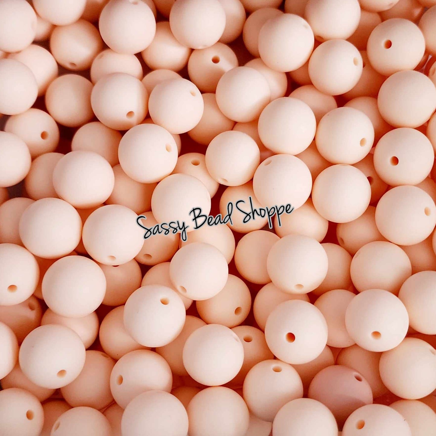 15mm Coral Pink Silicone Beads - Sassy Bead Shoppe