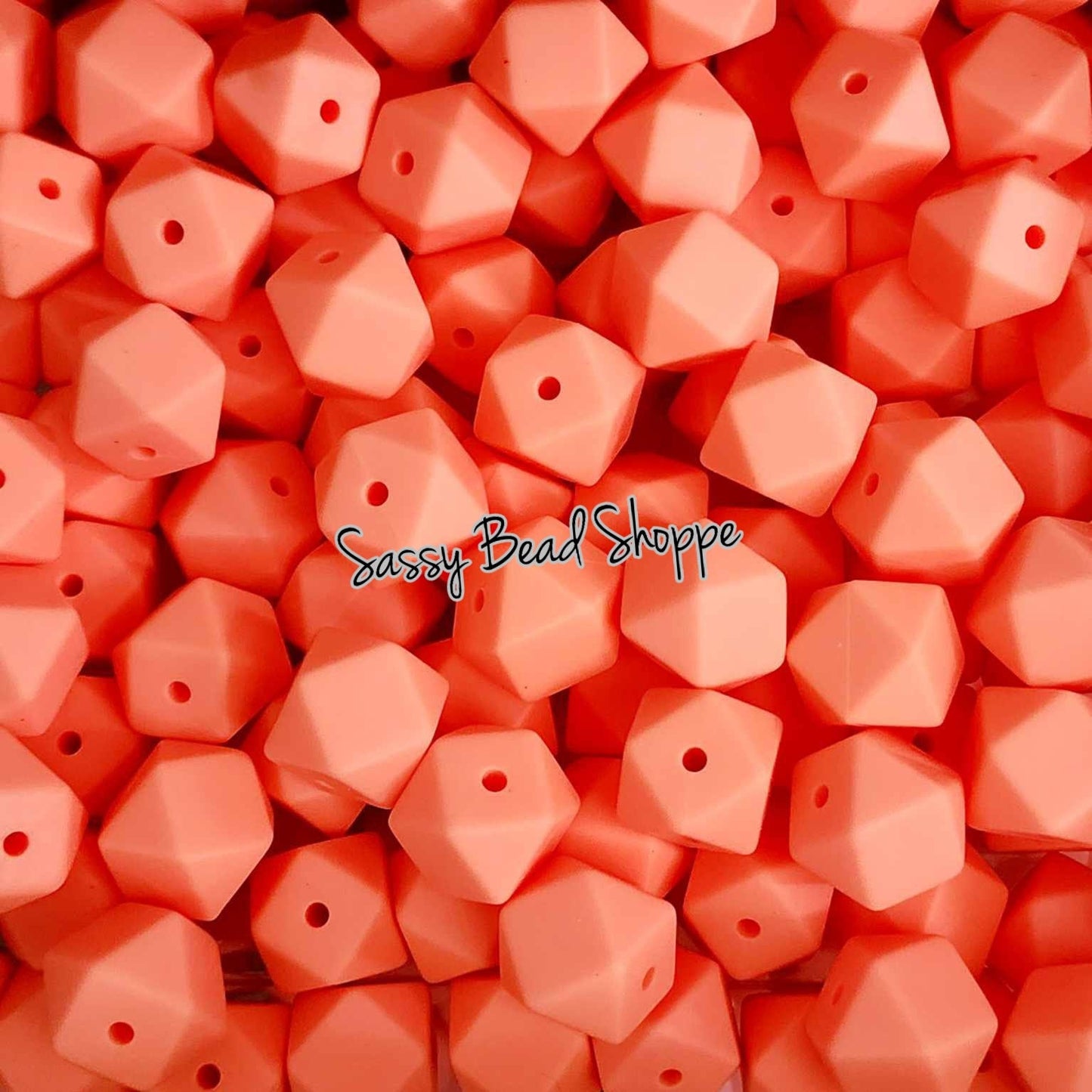 Sassy Bead Shoppe
Coral Hexagon Silicone Beads
