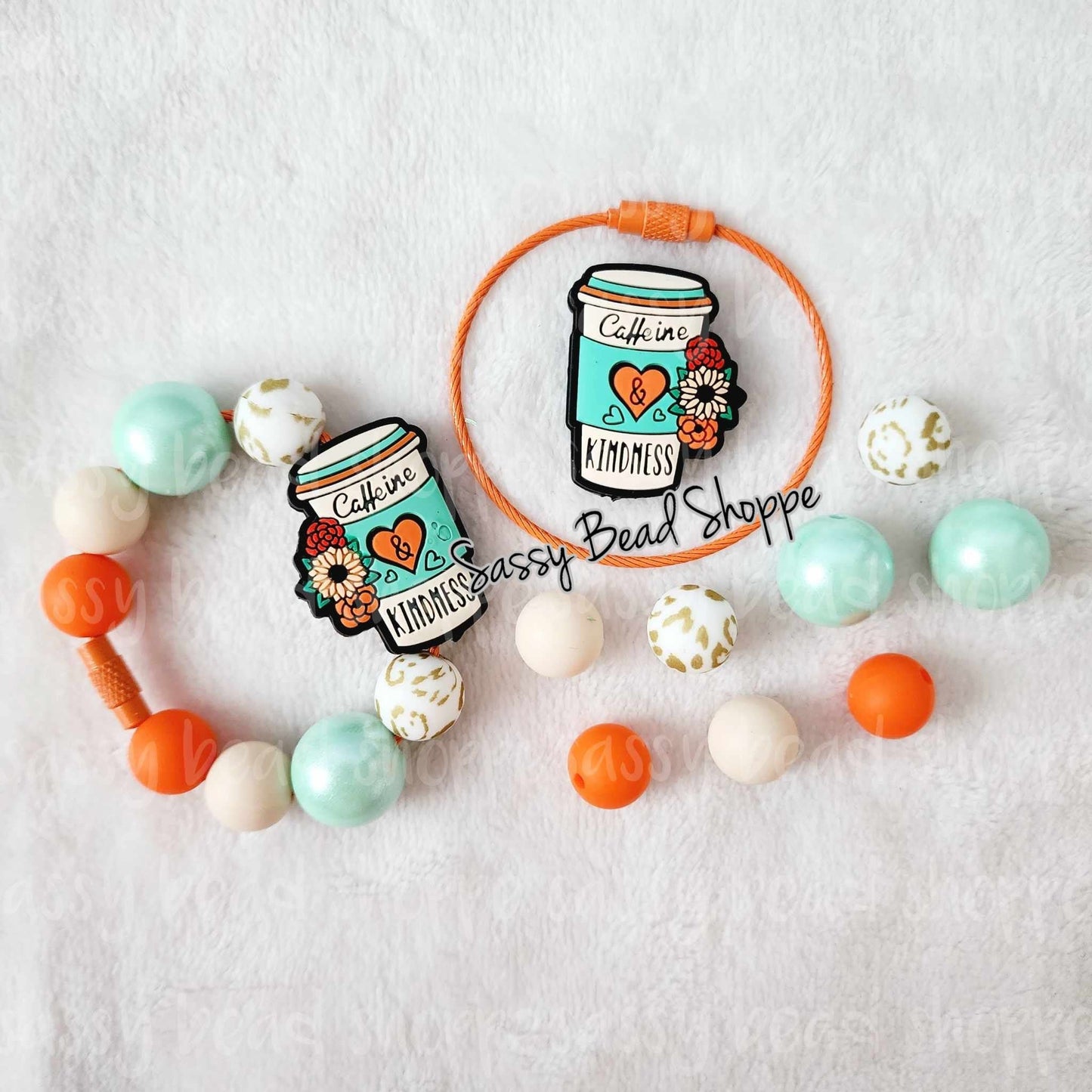 Caffeine with Some Kindness Tumbler Charm Kit - Sassy Bead Shoppe