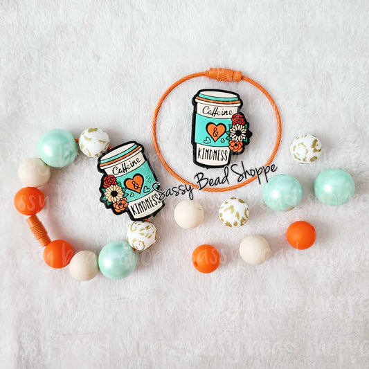 Caffeine with Some Kindness Tumbler Charm Kit - Sassy Bead Shoppe