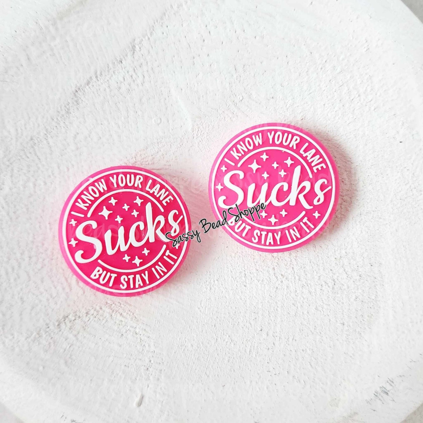 Pink Lane Sucks Focal Beads - Sassy Bead Shoppe
