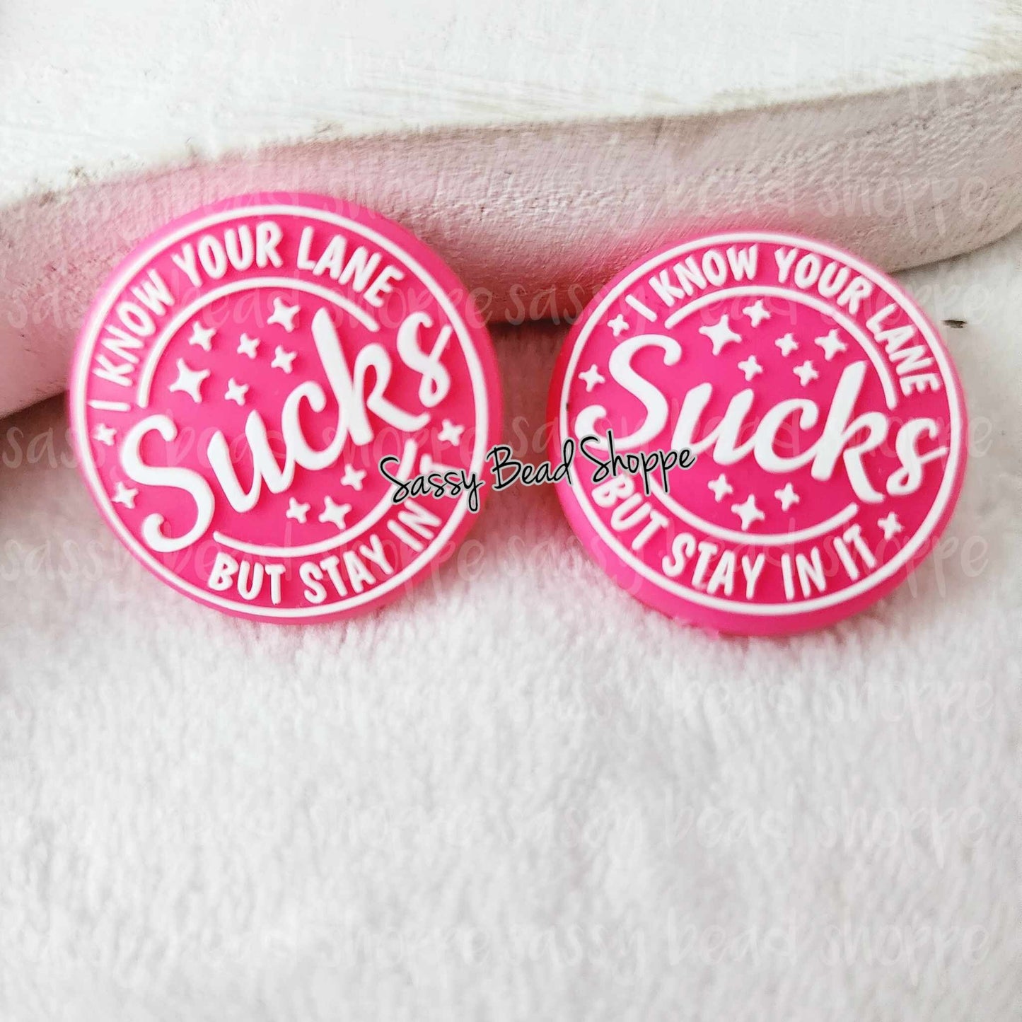 Pink Lane Sucks Focal Beads - Sassy Bead Shoppe