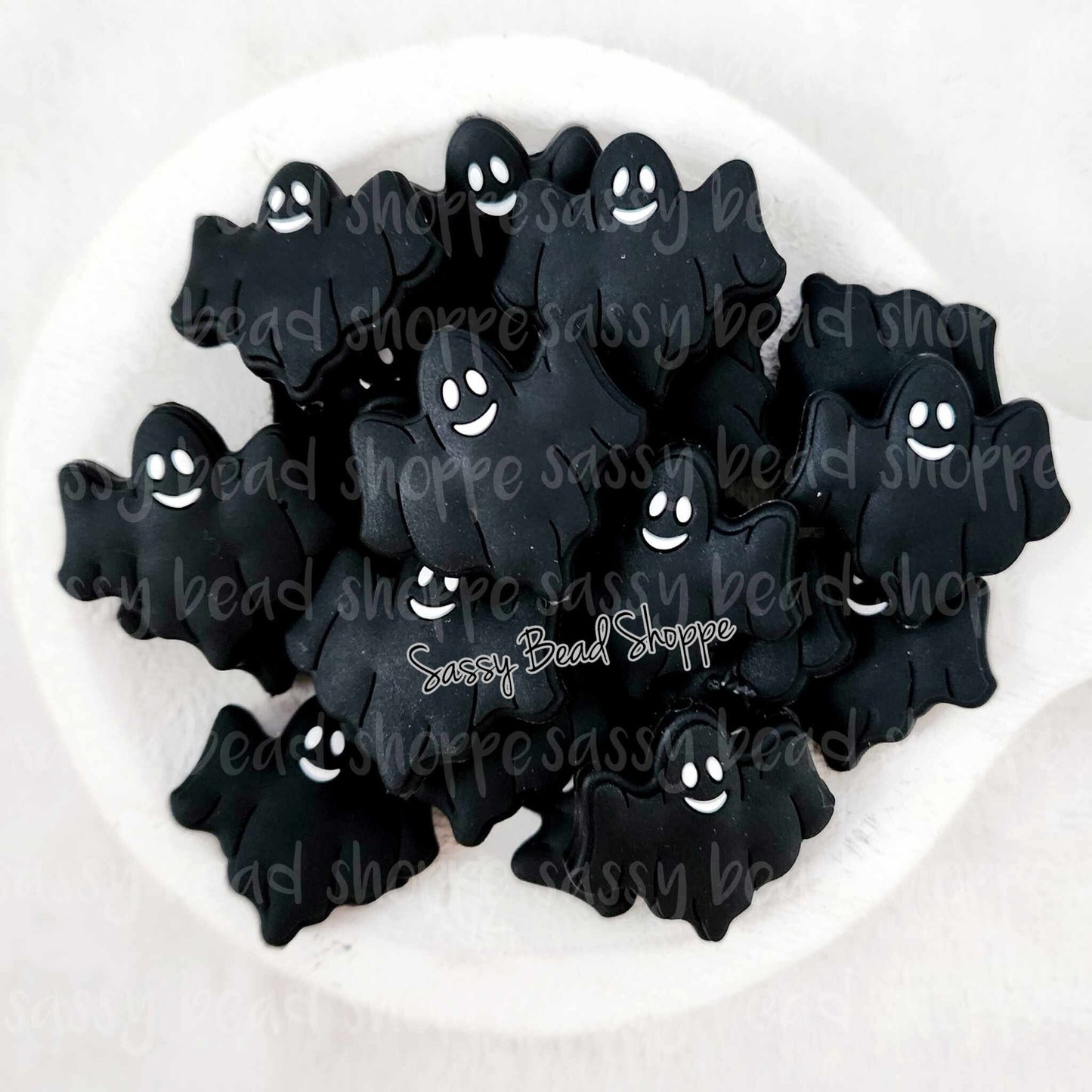 Black Ghost Focal Beads - Sassy Bead Shoppe