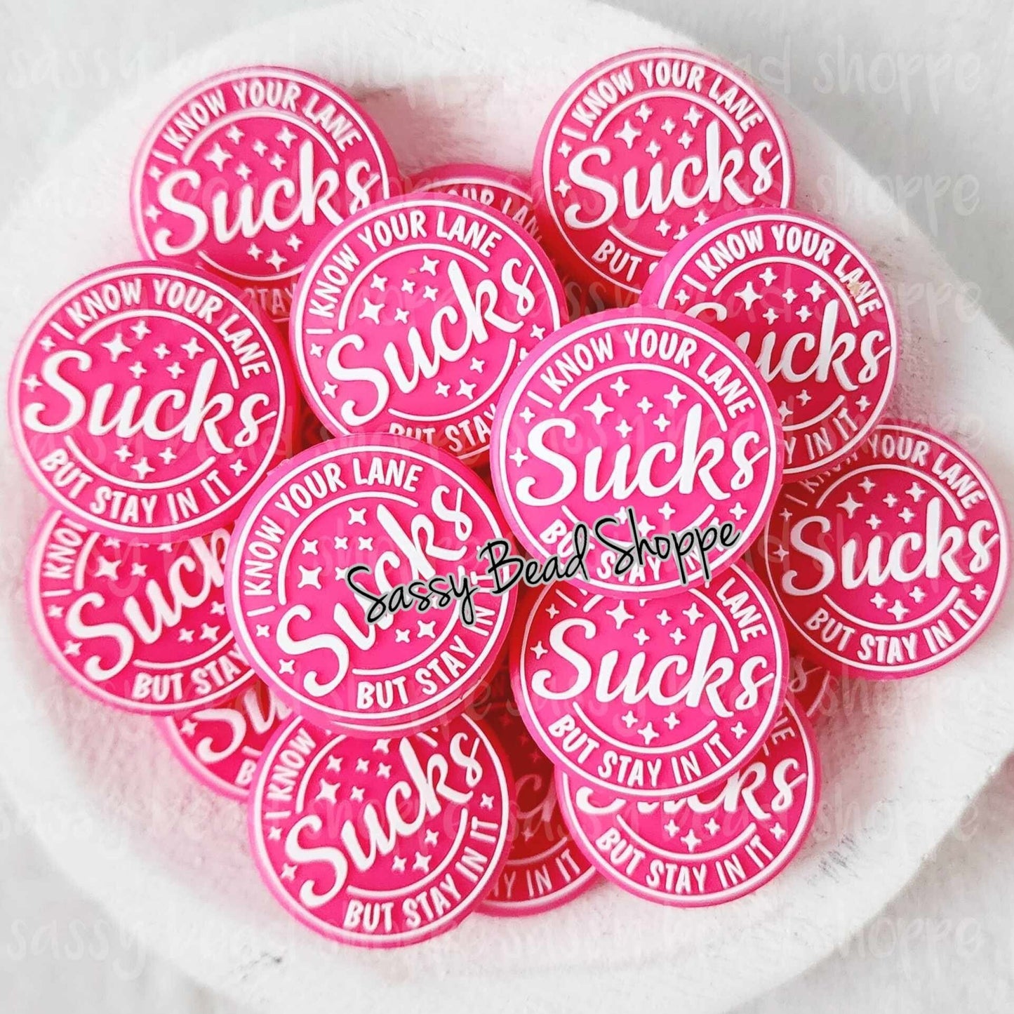 Pink Lane Sucks Focal Beads - Sassy Bead Shoppe