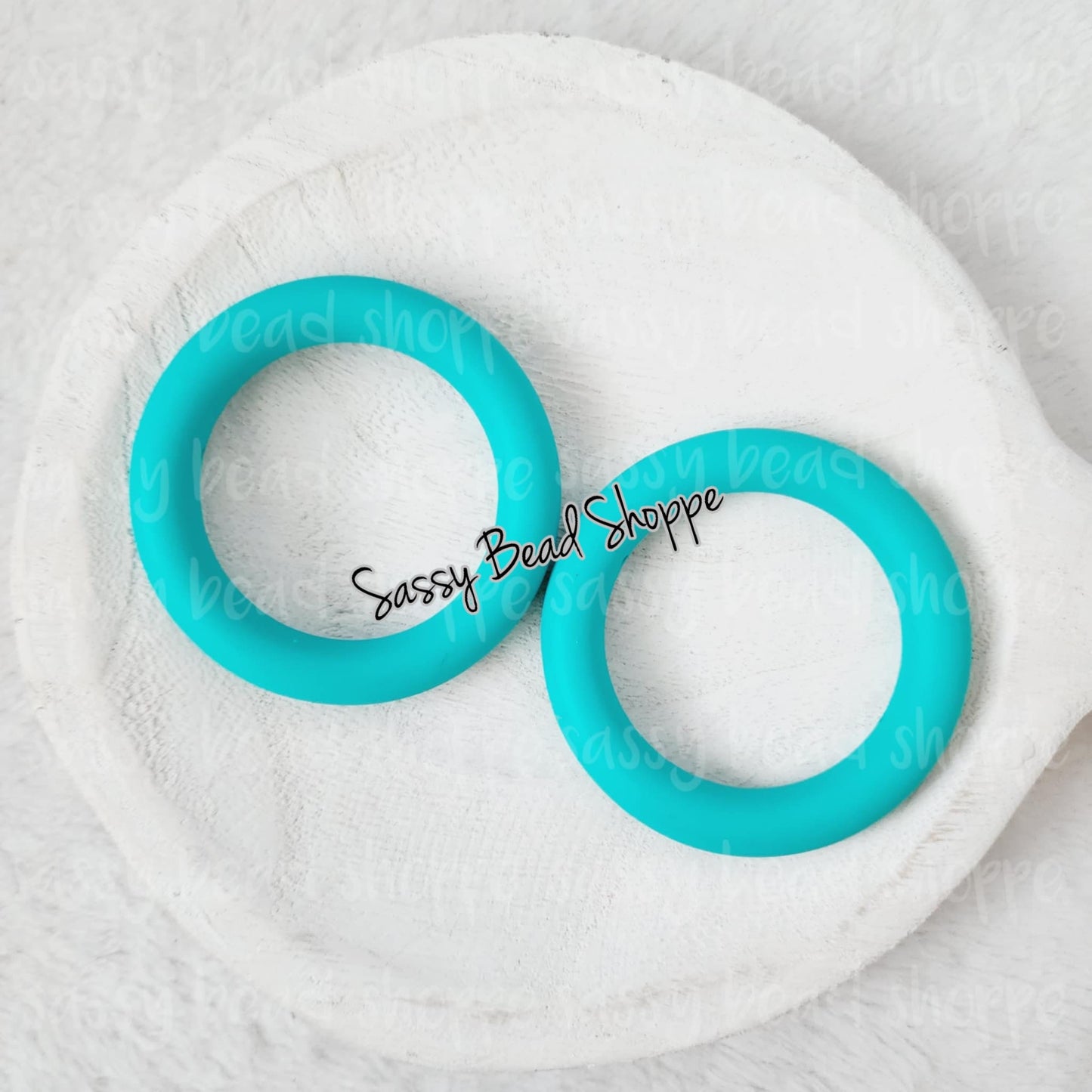 65mm Turquoise Silicone Ring - Sassy Bead Shoppe