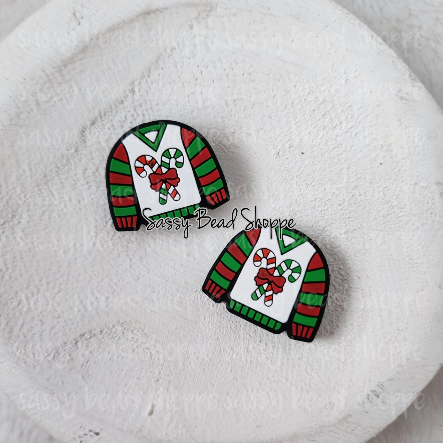 Christmas Sweater Focal Beads - Sassy Bead Shoppe