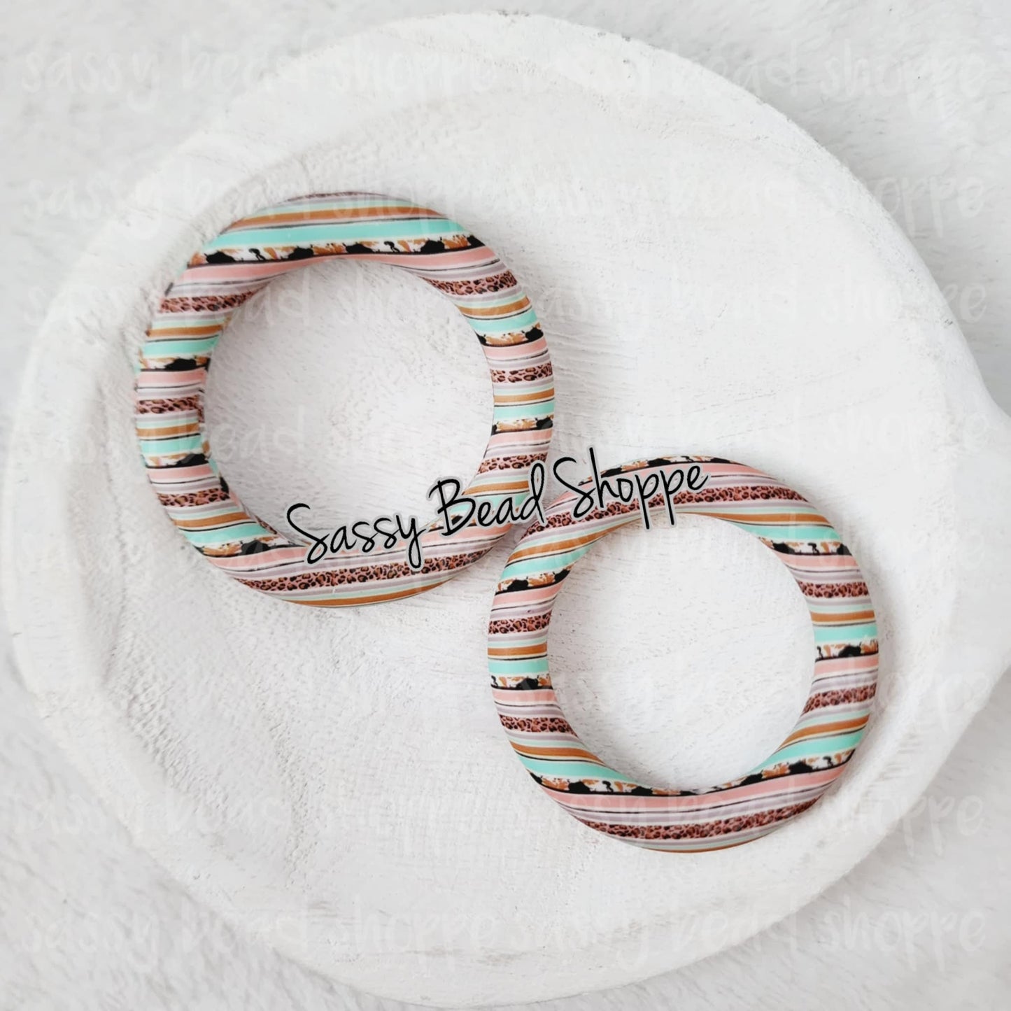 65mm Western Serape Print Silicone Ring - Sassy Bead Shoppe
