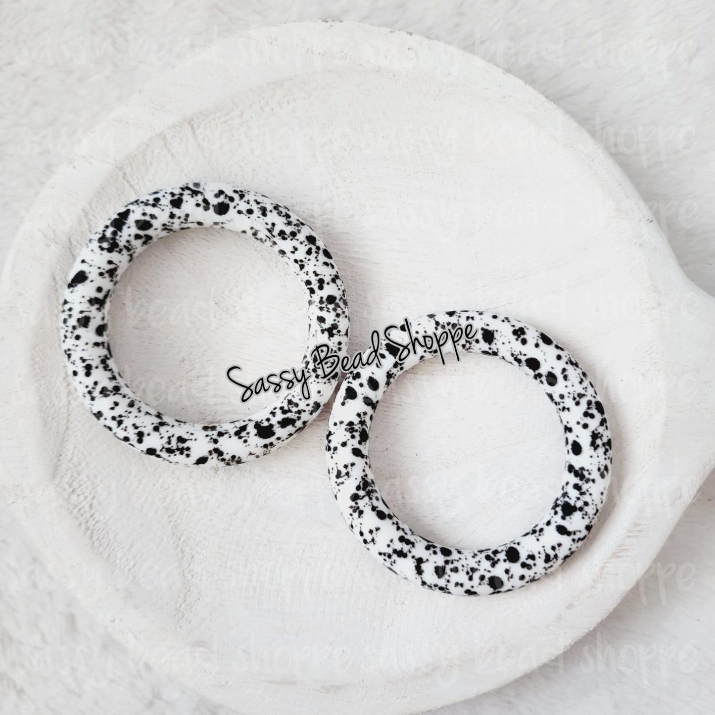 65mm Cow Hide Print Silicone Ring - Sassy Bead Shoppe