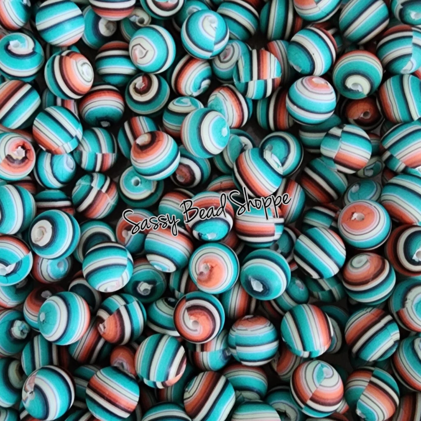 15mm Serape Silicone Beads - Sassy Bead Shoppe
