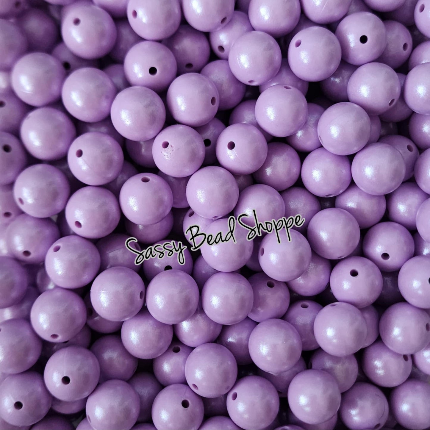 15mm Lilac Shimmer Silicone Beads - Sassy Bead Shoppe