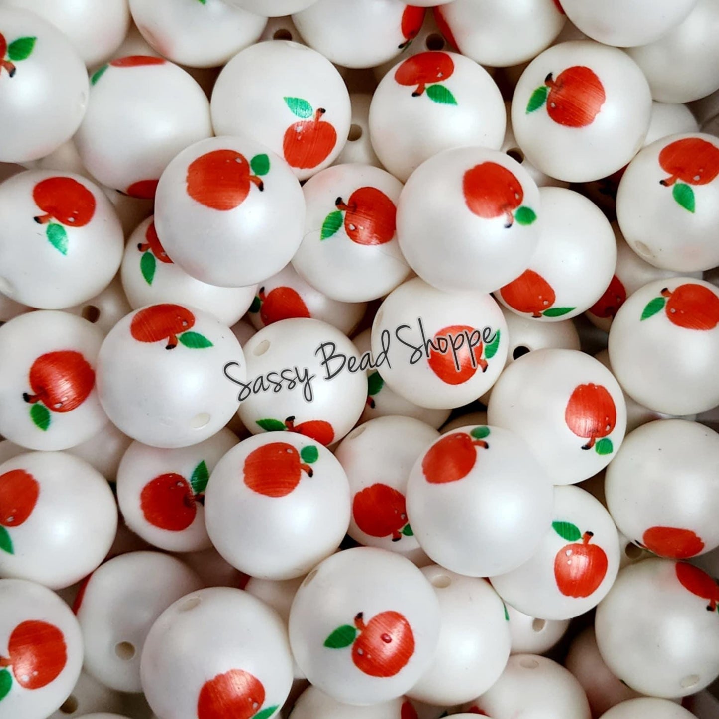 20MM Apples Beads - Sassy Bead Shoppe
