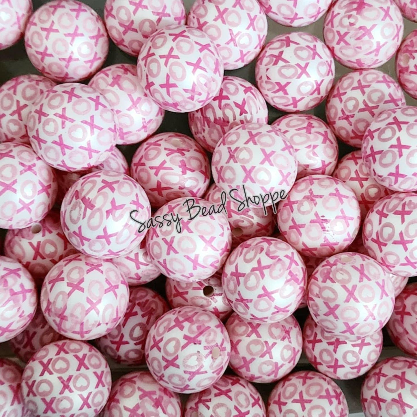 20MM XOXO Pearl Beads - Sassy Bead Shoppe