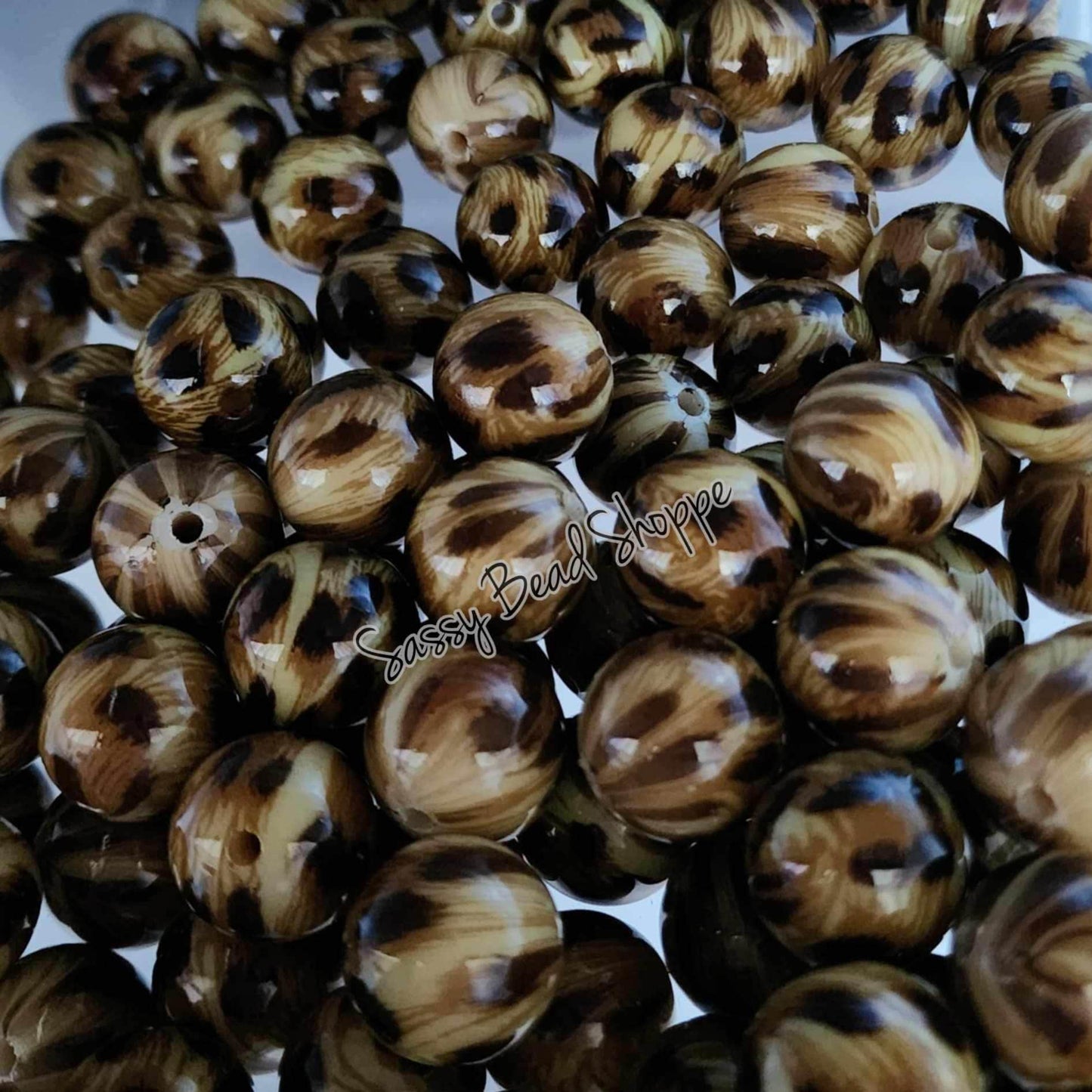20MM Cheetah Beads - Sassy Bead Shoppe