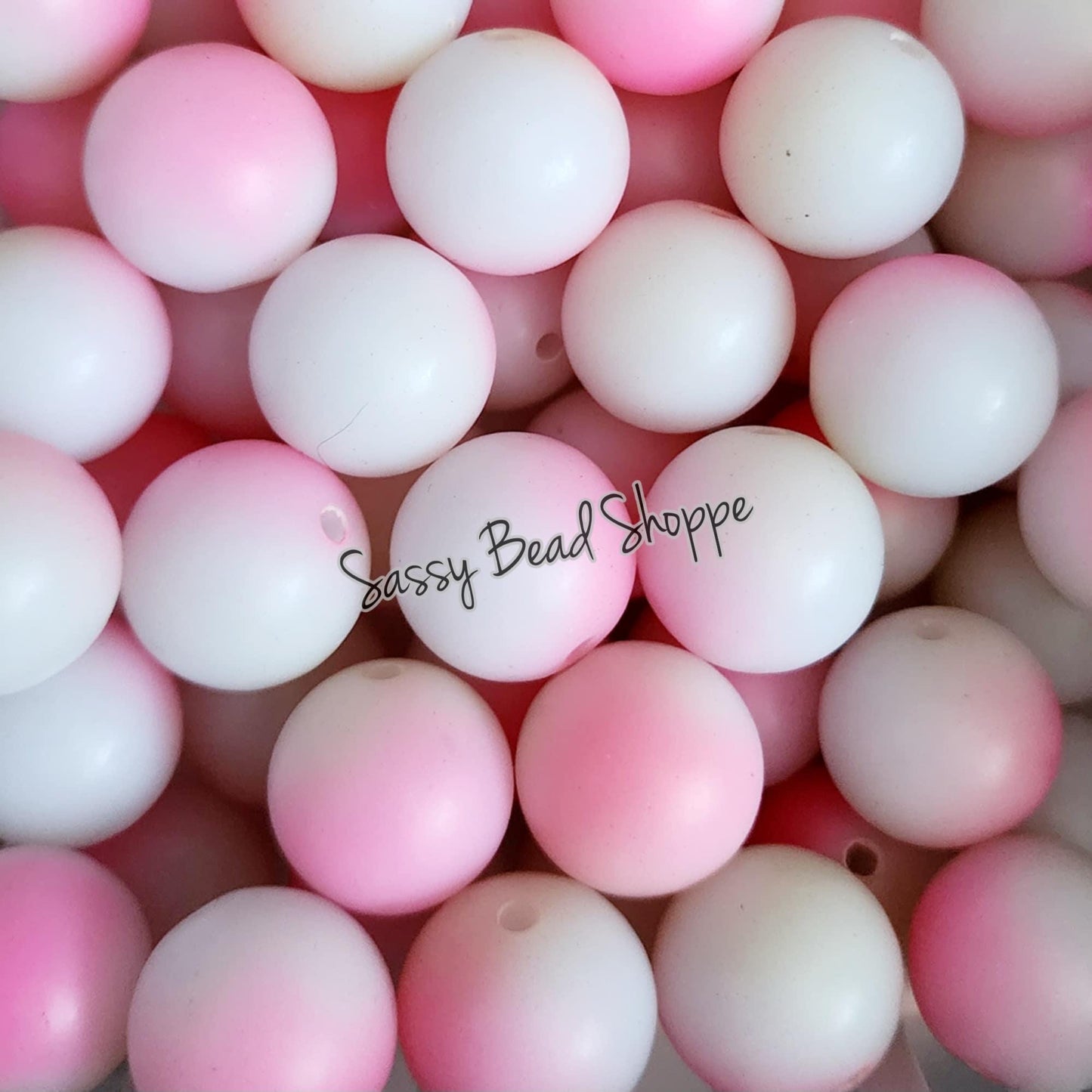 20MM Pink Lemonade Beads - Sassy Bead Shoppe