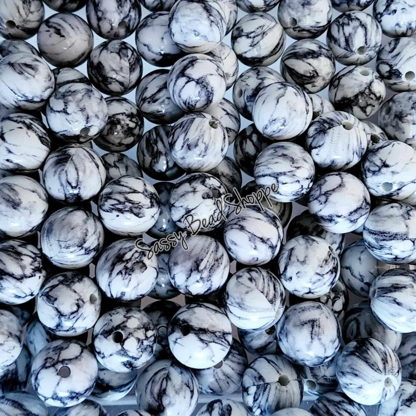 20MM Marble Beads - Sassy Bead Shoppe