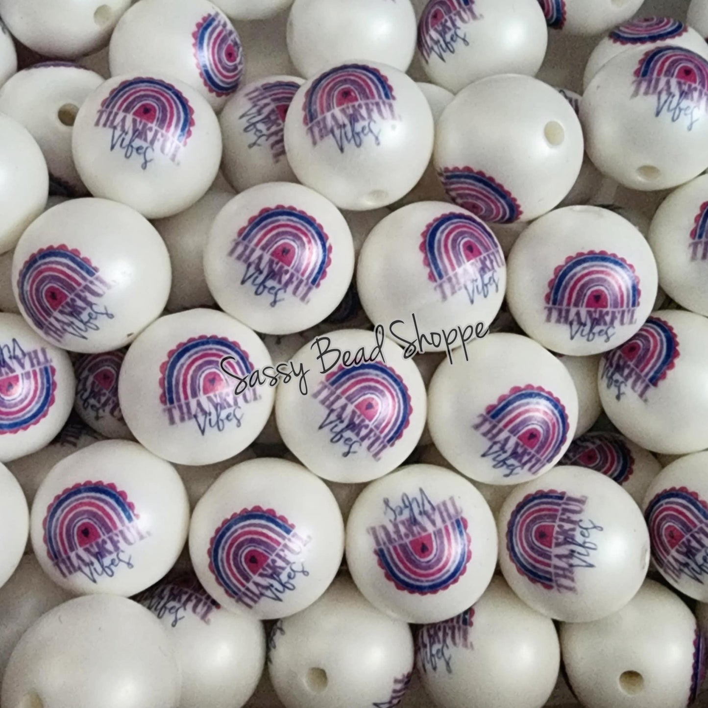 20MM Thankful Rainbow Beads - Sassy Bead Shoppe