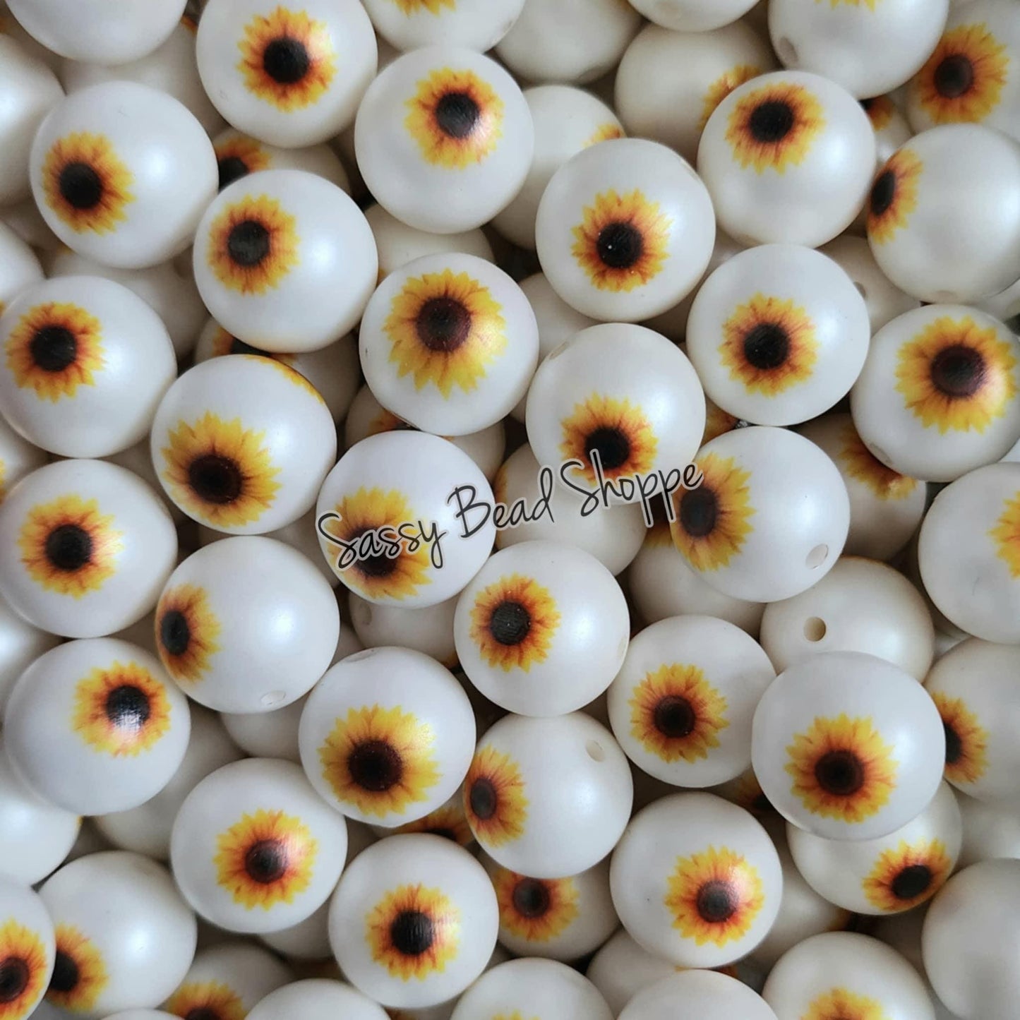 20MM Harvest Sunflower Beads - Sassy Bead Shoppe