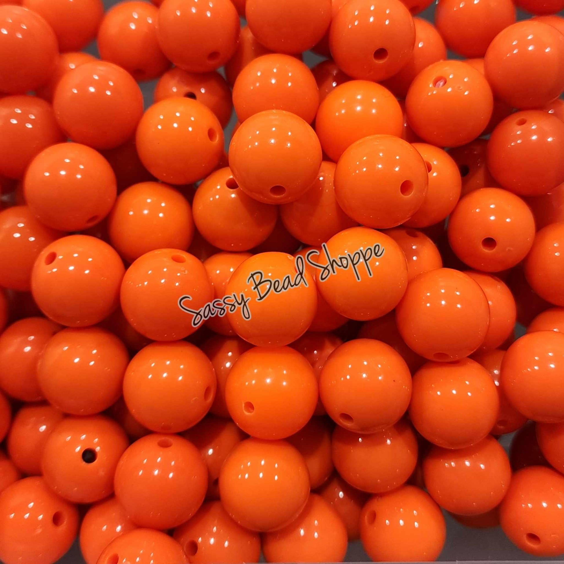 20MM Orange Beads - Sassy Bead Shoppe