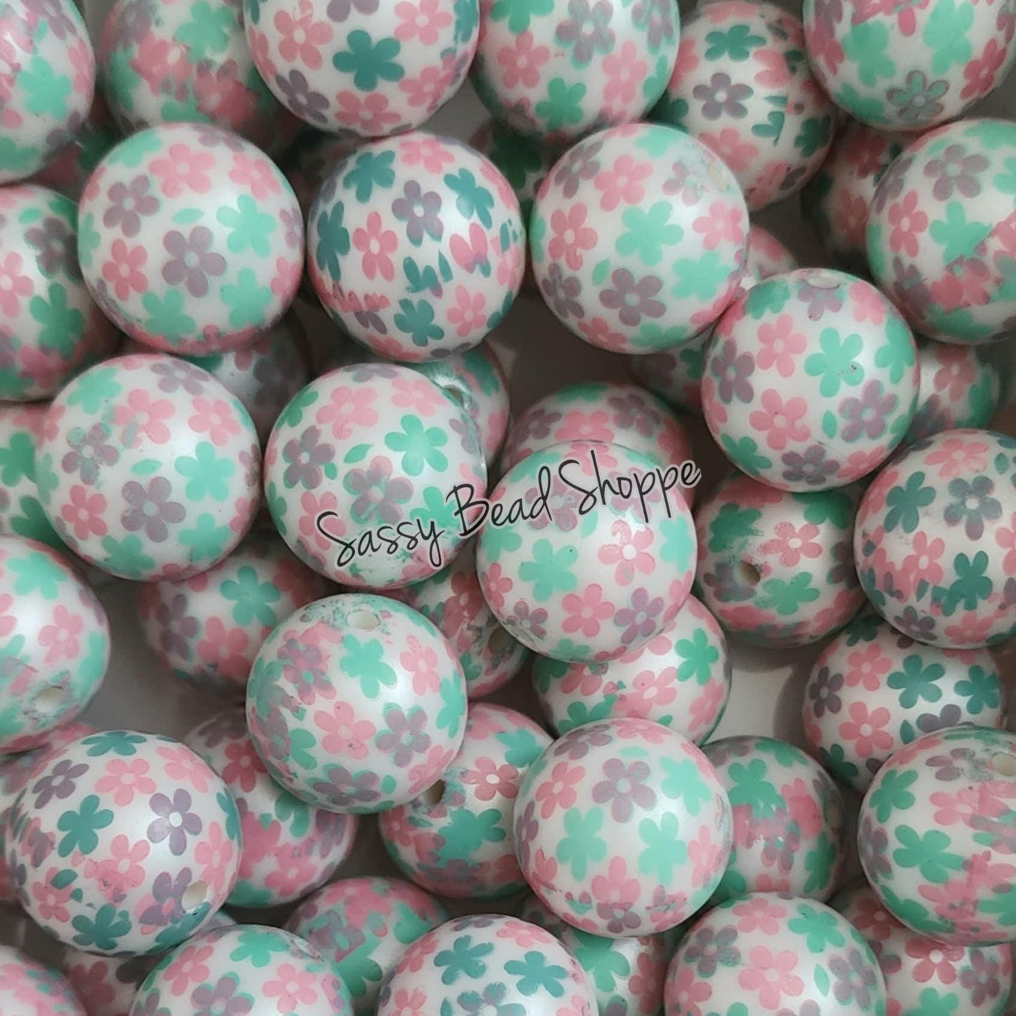 20MM Flowers Beads - Sassy Bead Shoppe