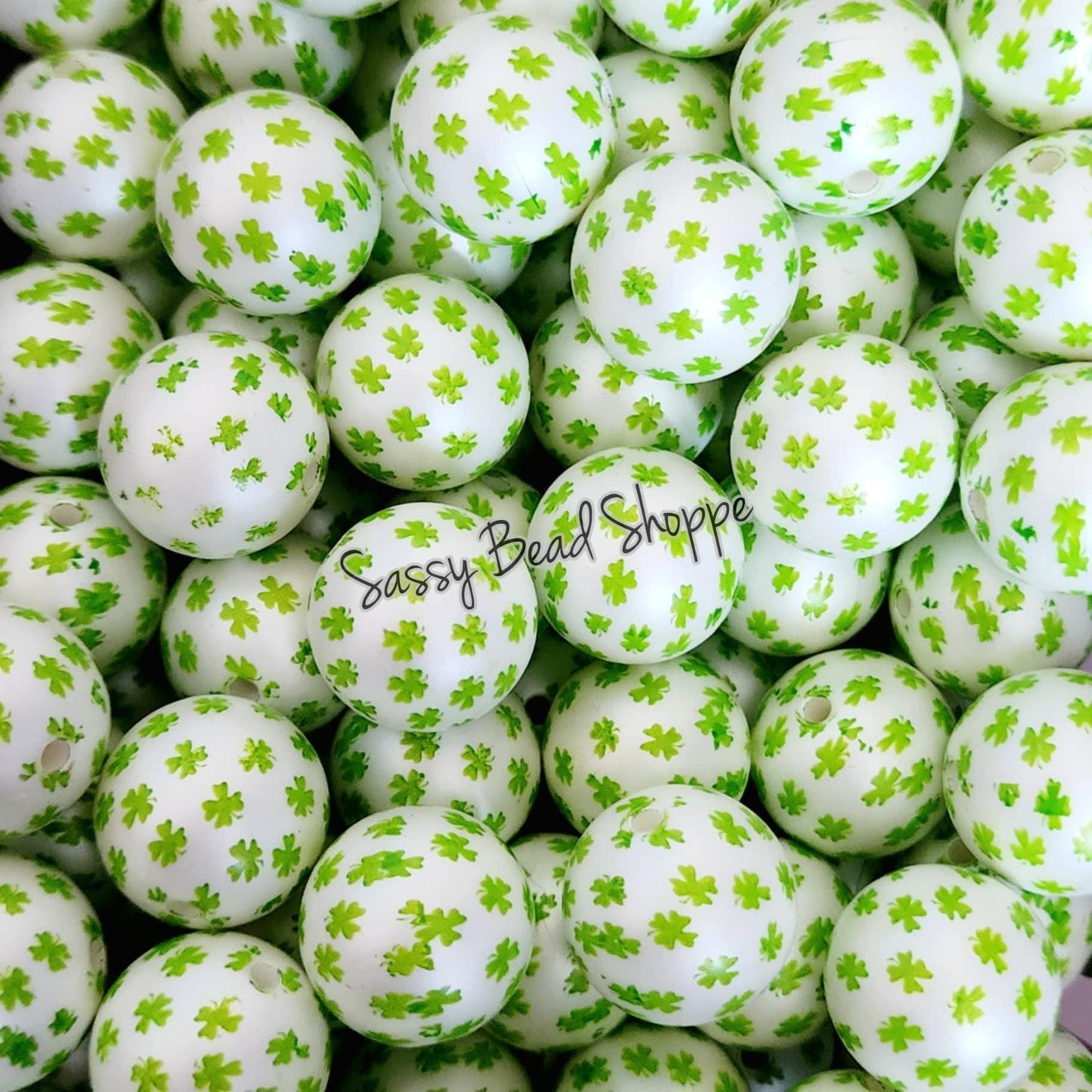 20MM Shamrock Beads - Sassy Bead Shoppe