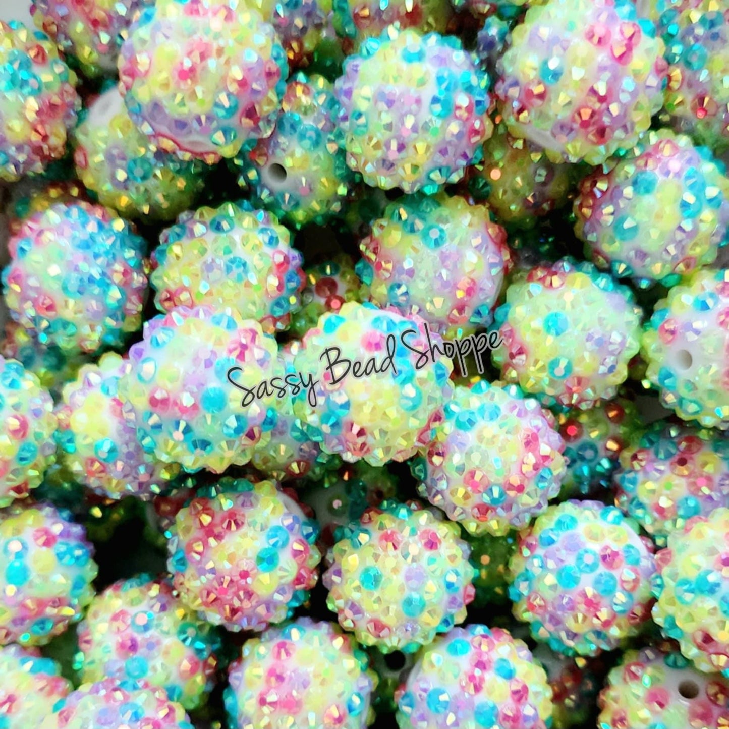 20MM Spring Rhinestone Beads - Sassy Bead Shoppe