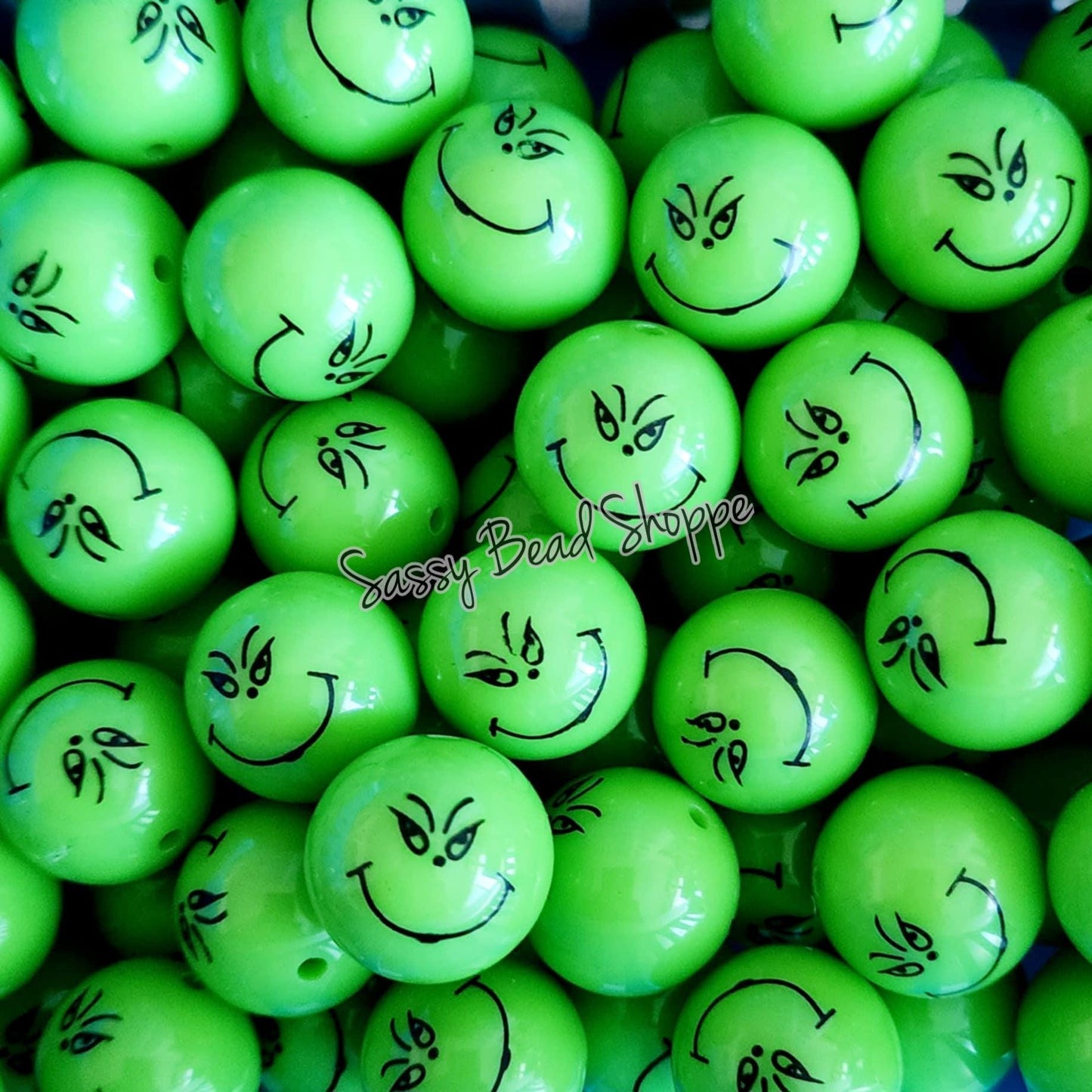 20MM Green Guy Beads - Sassy Bead Shoppe